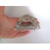 Generic Triangle shaped gray abalone sea shell effect hair claw clamp clip fine thin
