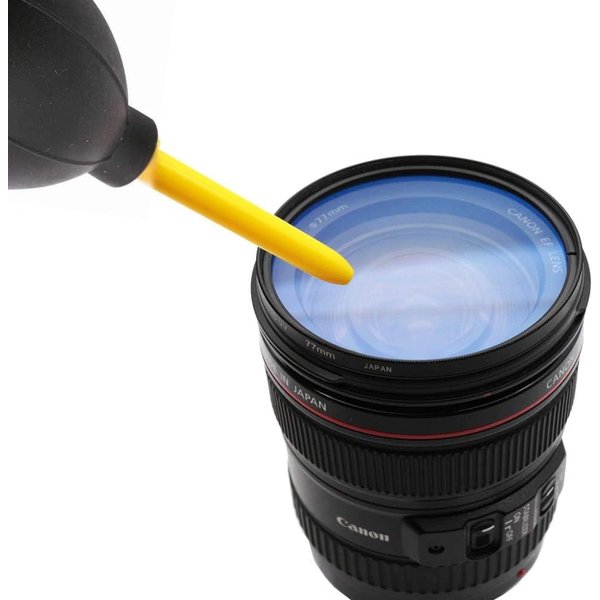 KLIOMAX Dust Cleaner Strong Cleaning Air Blower for All DSLR Camera & Camcorders, Lens, LCD Screens, etc + Microfiber Cloth