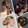12 Pcs Pearl Bobby Pins for Hair Gold Pearl Hair Pins Wedding Pearl Hair Pins Pearl Hair Accessories for Brides Bridesmaid Women Girls Decorative Hair Pins(3 Sizes)