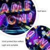 Newsely Neon Party Supplies Game On Backdrop 7Wx5H Photography Glow Gamer Gaming Game Night Controller Gamepad Graffiti Background for Kids Boys Playroom Party Decorations Banner Photo Props Birthday