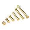 Hilitchi 60-Sets M5 x 5/10 / 15/25 / 35/45 Golden Phillips Chicago Screw Binding Screws Posts Assortment Kit for Scrapbook Photo Albums Binding and Leather Saddles Purses Belt Repair -
