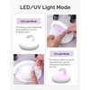 MelodySusie Cordless Rechargeable Mini UV LED Nail Lamp, Portable Nail Art Lamp Suitable for Single Finger Nail Dryer, Innovative 2 in 1 Foldable Flash Curing Gel for Nail Extension Art