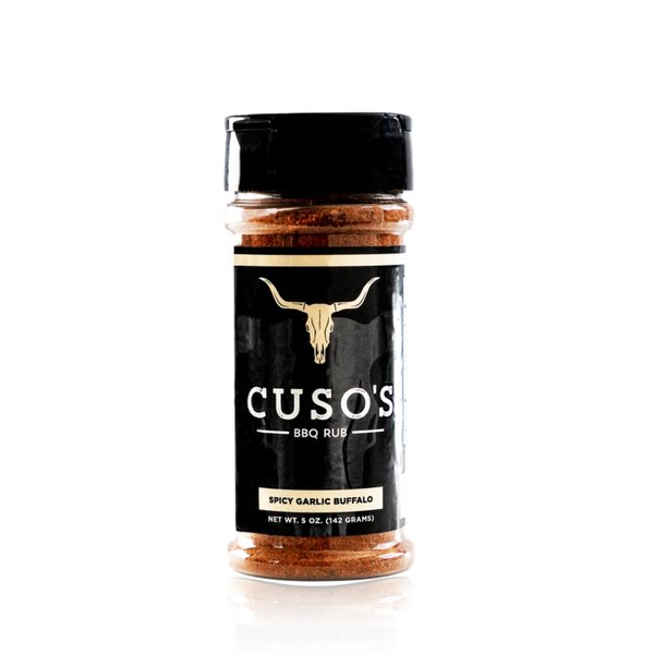 Cuso Cuts Great Tasting Spicy Garlic Buffalo BBQ Seasoning Rub - Contains All Natural Ingredients - Spices & Rubs for Grill, BBQ & Marinade - Best BBQ Rubs for Smoking - 1 Count BBQ Rub Seasoning