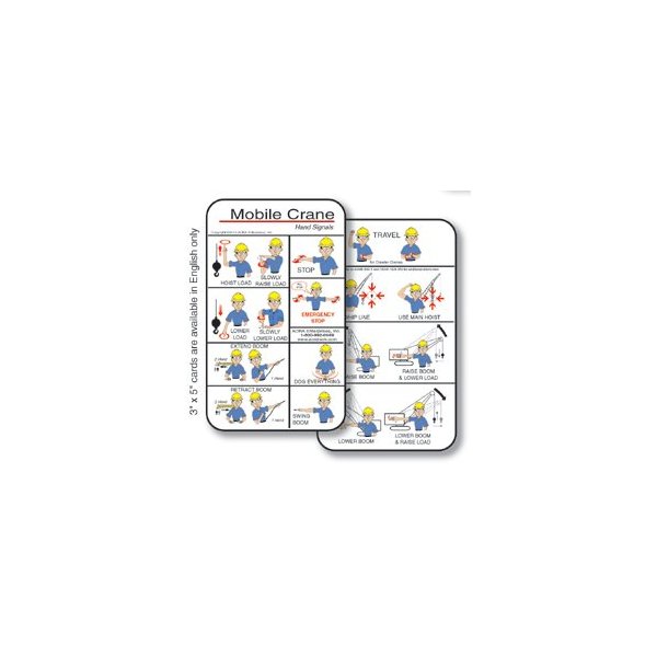 Mobile Crane Hand Signals (3"x5"Pocket Cards)
