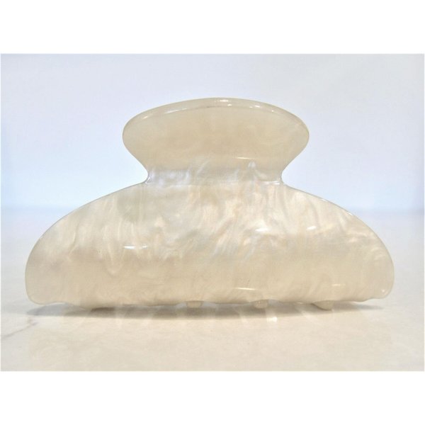 Generic Shimmering marbled vanilla blonde creme white hair claw clip