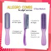 Allegro Combs ScalpCaress Hair Brushes For Women Mens Brush Children Detangler Brush For Curly Hair Curly Hair Brush Slick Back Hair Brush (Purple, Medium)
