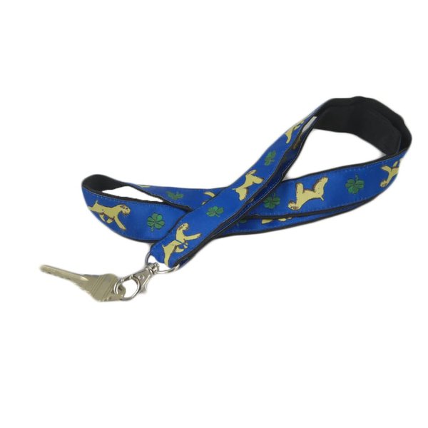 Soft-coated Wheaten Terrier Dog Breed Neck Lanyard for ID or Keys - Blue