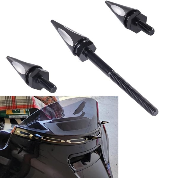 Black Windshield Bolts Windscreen Spike Screws Fit for Harley Touring Models (Street Glide 2014+)