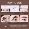 Eyebrow Stencil Kit, Professional Waterproof Brow Powder Stamp，One Step Brow Powder Stamp Makeup with 12 Reusable Eyebrow Stencils＆1 liquid concealer 02# (Natural brow)