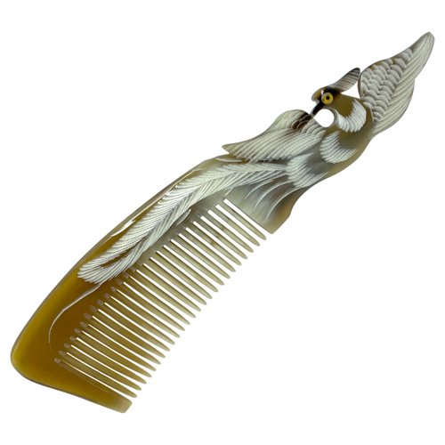 Natural Buffalo Horn Comb, Horn Comb For Hair, Anti-Static Horn Comb, Hair Comb, Beard Comb, Horn Fine Tooth Comb, Gift For Men Women,For Mom,Wife,Daughter Mother Day's, Birth Day (Style B)