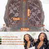 Matthia Synthetic Lace Front Chocolate Brwon Wigs for Black Women, 26inch Long Body Wave Glueless Wig 13x4x1 Lace Front Wigs Pre Plucked with Baby Hair Ready to Wear Wigs