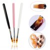 KAAGEE 5pcs Ombre Nail Brush Nail Paint Pen for Lace Line Gradient Color Ombre Brush for Gel Nails Wood Nail Art Brushes Nail Design Brushes Acrylic Nail Polish Tools Nail Accessories