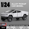 1/24 Toy Trucks Car Metal Model for Kids Gift, Alloy Diecast Pickup Truck Model with Sound and Light, Off-Road Vehicle Model Collections for Boys Enthusiasts Birthday (Silver)