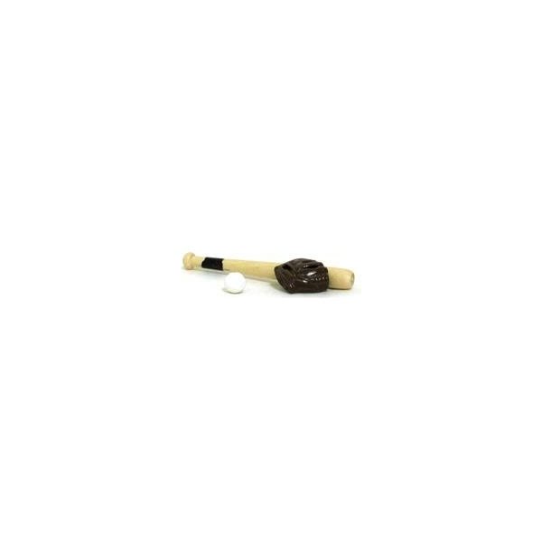 Miniature Baseball Bat, Glove & Ball
