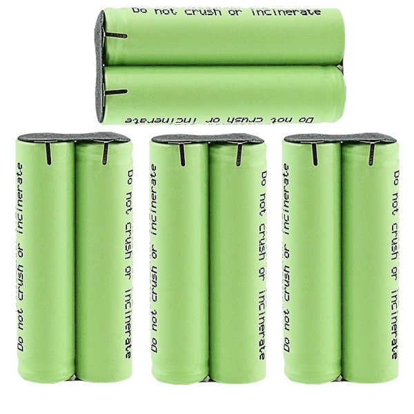 Kastar 4-Pack 2.4V 1000mAh Ni-MH Battery Replacement for Razor/Shaver Battery Philip Norelco BodyGroom 7100, Philip Norelco BG2040/34, Philip Norelco TT2040/32, Philip Norelco PG350, Remington PG350