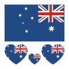 Australian Flag Tattoos,10 Sheets Australian Flag Temporary Tattoos Stickers,40 Pcs Waterproof Sweat Sports National Flag Tattoos For Men Kids Women(Australian)