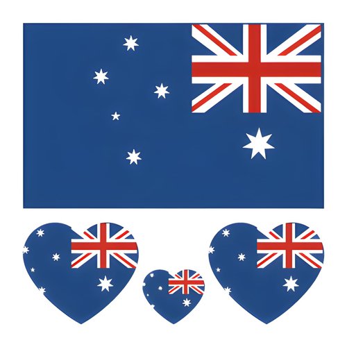Australian Flag Tattoos,10 Sheets Australian Flag Temporary Tattoos Stickers,40 Pcs Waterproof Sweat Sports National Flag Tattoos For Men Kids Women(Australian)