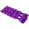 Dark Purple Braiding Hair Extensions for Box Twist Braids Crochet Hair High Temperature Synthetic Fiber Single Solid Color for Women 24 Inches 100g/bundle (3 Bundles/Pack,Dark Purple)