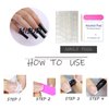 MISUD Square Fake Nails, Black Press on Nails, Glossy Squoval False Nails, Extra Long Artificial Glue on Nails for Women and Girls