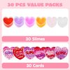JOYIN 30 Pack Valentines' Day Slime, Heart Shape Slime Stress, Colorful Relief Fidget Toy for Kids Valentines Day Party Favors, Valentines Exchange Gifts, Valentines Classroom Prizes