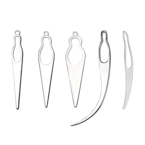 5 Pieces Dreadlocks Tools Hair Interlocking Tool Crochet Needle Sisterlocks Craft Dreadlocks Hair Extensions Locs Tightening Accessories Easyloc Hair Tool (Silver)