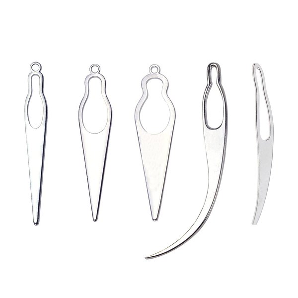 5 Pieces Dreadlocks Tools Hair Interlocking Tool Crochet Needle Sisterlocks Craft Dreadlocks Hair Extensions Locs Tightening Accessories Easyloc Hair Tool (Silver)