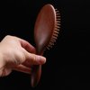 Hair Brush, Sandalwood Wooden Massage Comb, Air Cushion Comb for Men and Women with Cleaning Brush, Wooden Hairbrush Detangling Brush and Brush for Thick or Long Hair