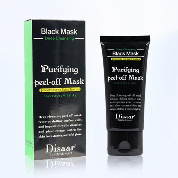 Black Mask, Blackhead Peel Off Mask, Black Mud Deep Cleansing Peel Off Acne Mask Activated Charcoal Tearing Mask for Face Nose (50ml)