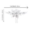 Yokawe Bridal Wedding Hair Pins Silver Crystal Bride Hairpin Rhinestone Hair Accessories (1 piece Silver)