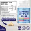 8 in 1 Immune Support Booster Supplement with Echinacea, Vitamin C and Zinc 50mg, Vitamin D 5000 IU, Turmeric Curcumin & Ginger, B6, Elderberry 60 Count (Pack of 1)