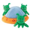 Zippy Paws Zippy Burrow Aliens in UFO Dog Toy – Interactive Hide-and-Seek Plush Puzzle Toy with Squeaky Aliens