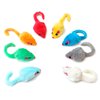CHIWAVA 60PCS 4.1'' Furry Cat Toy Mice Rattle Small Mouse Kitten Interactive Play Assorted Color