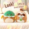 CozyWorld 12" Sloth Stuffed Animal Plush Pillow, Soft Sloth Plush Toys with Tea, Collect Sloth Gift for Adult, Kids, Boys, Girls