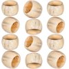 Alpha Living Home Spring Napkin Rings Set of 12, Wooden Serviette Holders, Round Serviette Rings Bulk for Party Decoration, Dinning Table, Family Gatherings - A Great Tabletop Décor - Natural
