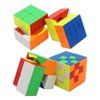 Yealvin Speed Cube Set Stickerless Puzzle Cube Bundle of Polaris Cube Maple Leaf Cube Hunyuan Skewb Cube Lucky Clover Cube Puppet Cube V1 and V2 Puzzle Toys 6Pcs
