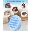 BEAUTLOHAS. Silicone Scalp Massager Shampoo Brush, Shower Scalp Scrubber with Soft Bristles, Scalp Brush for Hair Growth & Dandruff Treatment, Wet Dry Hair Massager for All Hair Types of Women (Blue)