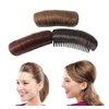 Ericotry 3 Pieces Hair Bun Invisible False Hair Clip Bump It Up Volume Hair Base Fluffy Princess Styling Increased Hair Pad Styling Insert Tool Increased Hair Pad Hair Accessories (Dark Brown)