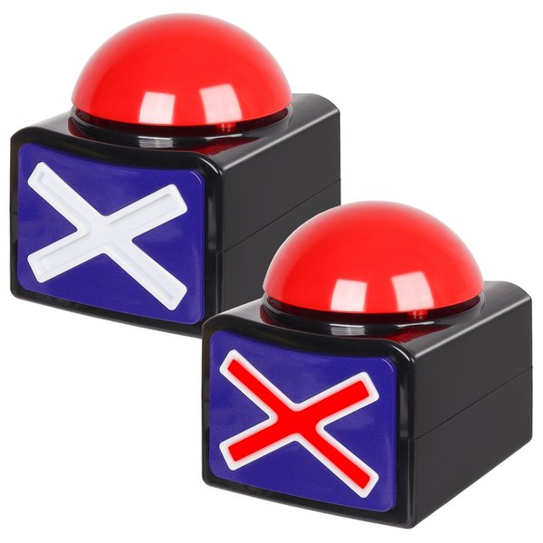COZYMATE Buzzers for Trivia Games with Lights and Sound 2PCS Game Show Buzzers for Teacher Party Game Must Haves (2 PCS)