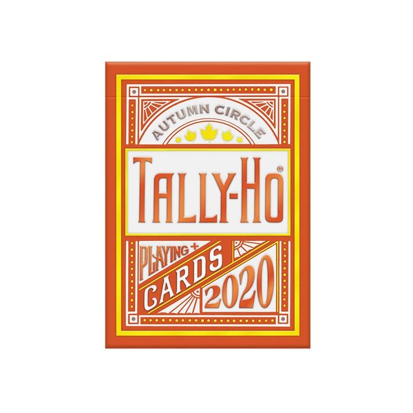 Tally-Ho Autumn Circle Back Playing Cards, Orange