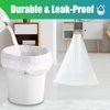 CHARMOUNT Drawstring 4 Gallon Trash Bags, Small Garbage Bags, Unscented Trash Can Liner, 60 Count