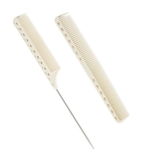 2 Pieces, Carbon Fiber Hair Combs Set, General Styling Grooming Comb, Anti Static Heat Resistant Hairdressing Comb , Fine and Wide Tooth Hair Barber Comb, Rat Tail Comb
