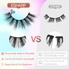 Fake Eyelashes Natural Wispy Cat Eye Lashes 3D Volume Faux Mink Lashes 16mm Soft Comfortable 5 Pairs Strip Lashes Pack by ESHARP