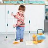 Jenilily Detachable Kids Cleaning Toy Set - Broom Dustpan Mop Brush Rag, Play Housekeeping Kit, Really STEM Toddler Clean Toys Gift for Girls & Boys 1-3