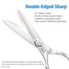JASON 6 Inch Left Handed Barber Hair Cutting Scissors Professional Salon Shears Razor Edge Hairdressing Scissor Japanese Stainless Steel Reversible Haircut Shear for Men Women