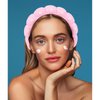 Ondder Pearl Pink Makeup Headband Spa Headband for Washing Face Sponge Face Wash Headband Soft Skin Care Headbands Hair Band Puffy Skincare Headband for Women Facial Make Up Hair Headband Head Bands