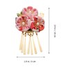 Lurrose Japanese Kimono Flower Hair Clip Kimono Hair Accessories Flower Hair Tie Band Clip for Women Girls Chinese Hair Decor (Pink)
