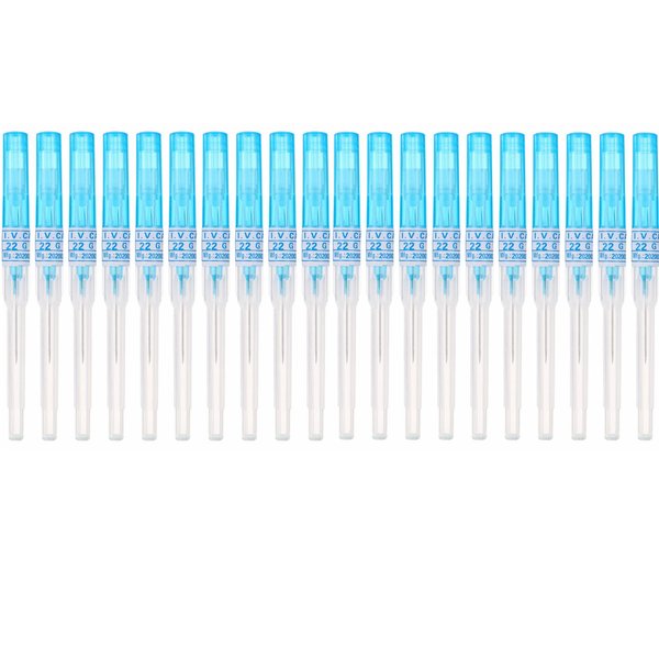 Piercing Needles,20PCS 22G IV Catheter Needles 22 Gauge Disposable Stainless Steel Hollow Body Piercing Needles for Ear Nose Belly Navel Nipple Piercing(22G) (22G)
