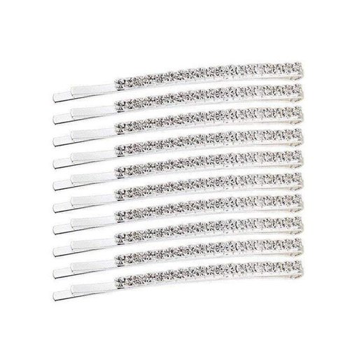 Soochat Rhinestone Bobby Pins Diamond Bobby Pins Crystal Hair Clips Decorations for Lady Women Girls (10 Pcs)
