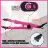 Lothee Fusion Hair Extension Tools Keratin Hair Extension Fusion Heat Iron Hair Extension Heat Tool with Fusion Glue Protector Template Hair Clips Finger Protector 2 Bags Keratin Glue Granule (Pink)