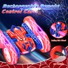 Kenelect Spider Remote Control Car for Kids 4-7 - RC Stunt Car Toys for Boys and Girls Aged 3 4 5 6 7 8 9 10 11 12 Christmas Birthday Gifts - 360° Rotating Car Toy with LED Light (Blue)